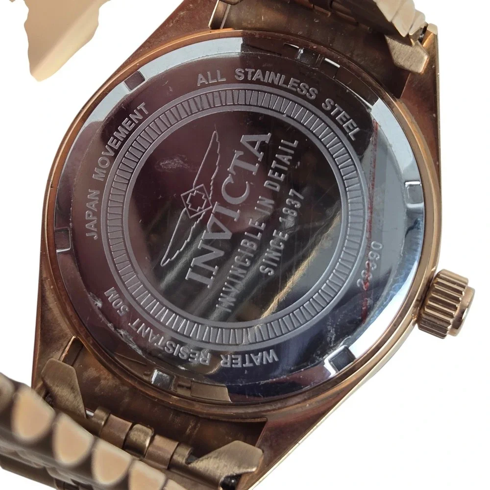 Invicta Specialty Men's Rose Gold Stainless Watch Japan Quartz 29390 NEW No Box